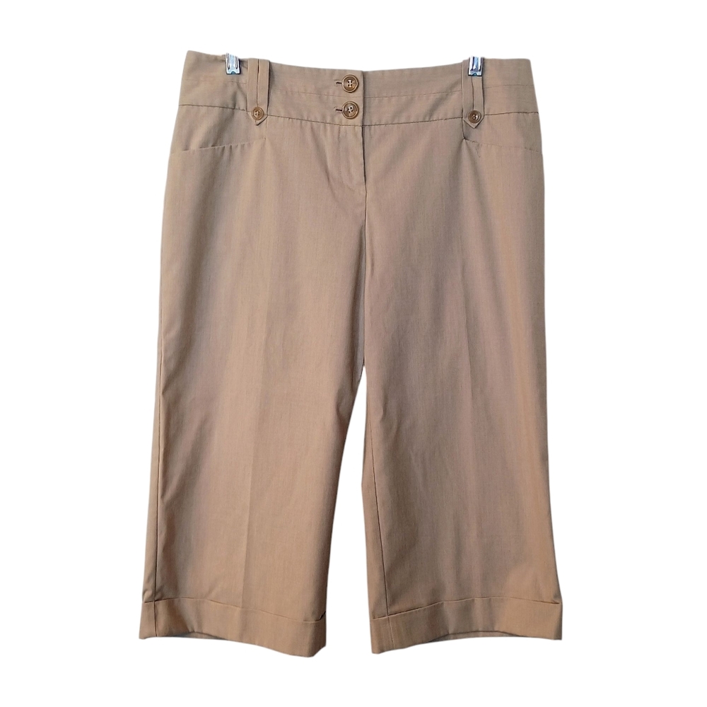 Womens The Limited Cassidy Tan Beige Capri Pants Size 10